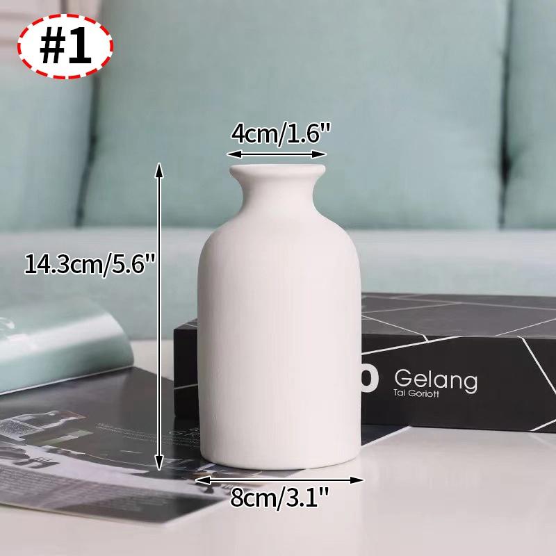 Bình hoa sứ màu trắng phong cách Bắc Âu dùng để trang trí phòng khách nhiều kiểu tùy chọn