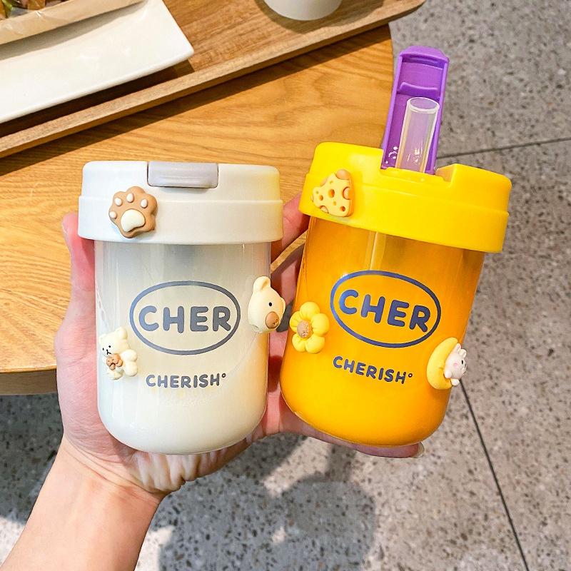 Cốc Uống Cà Phê Kèm Miếng Dán 3D Dung Tích 300Ml
