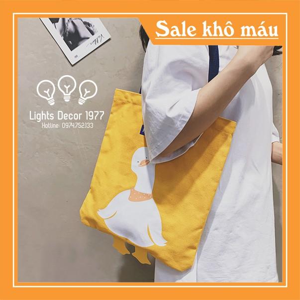 Túi tote Vải canvas mềm Đẹp Cực Hot đựng vừa a4 Túi vải thời trang