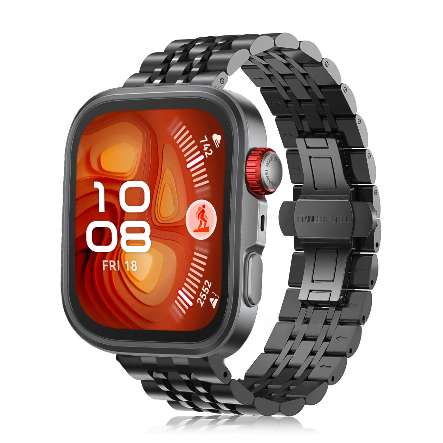 Dây Thép Mắt Xích cho Huawei Watch Fit 3 / Huawei Watch Fit 4 / Huawei Watch Fit 4 Pro - Hàng Chính Hãng