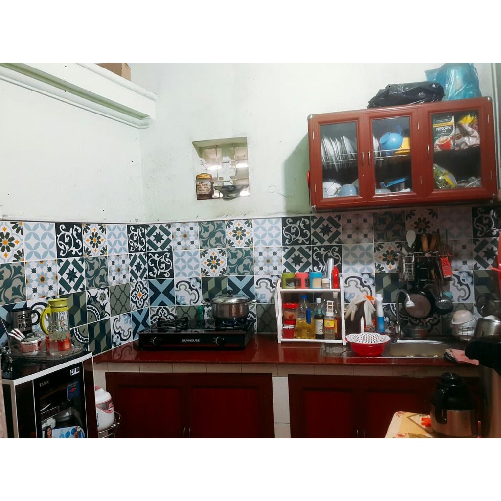 Decal dán kính bếp tường dán nhà tắm decor chịu nhiệt dễ lau chùi đề can loại 1 - Green khổ 40x60cm 0006