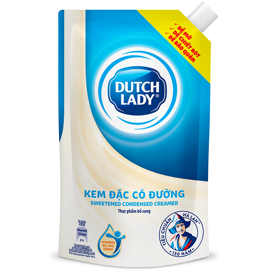 Bộ 6 Túi Kem Đặc Có Đường Dutch Lady (545g)