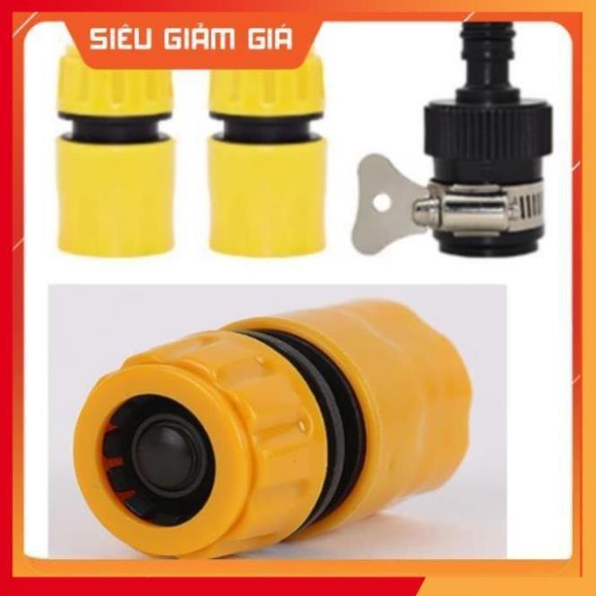 Bộ dây vòi xịt nước rửa xe, tưới cây đa năng,tăng áp 3 lần,loại 15m 206701-3 đầu đồng,cút,nối đen+ tặng đai