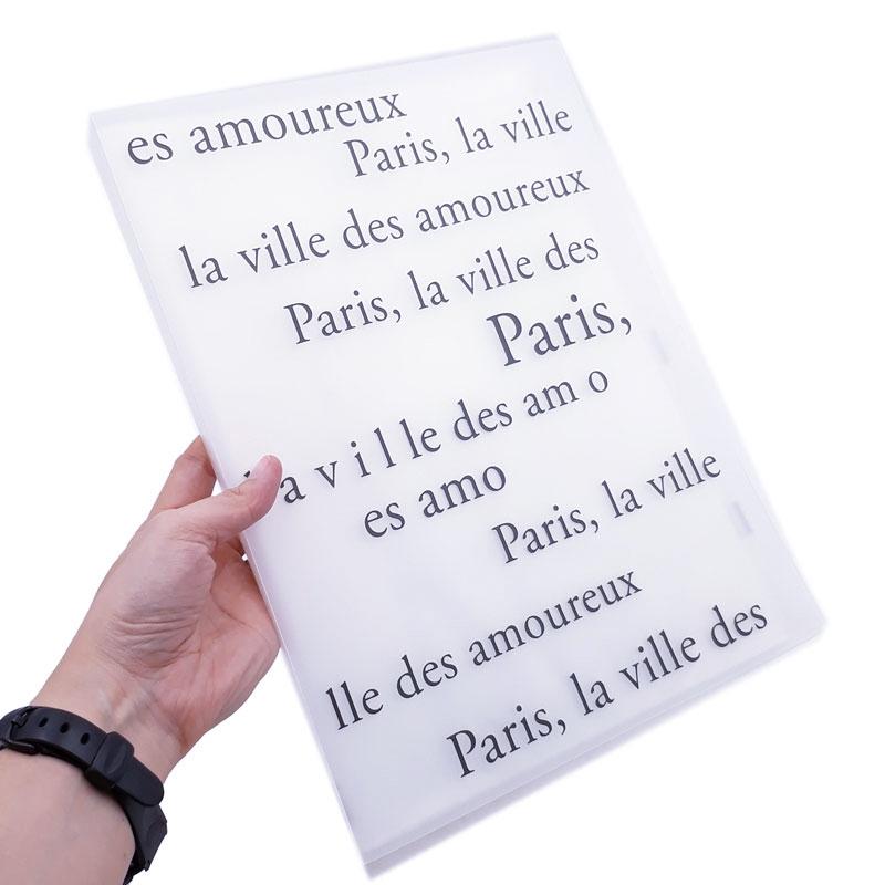 Bìa 20 Lá Double A Kiểu Paris CH17512-EN - Chữ Đen