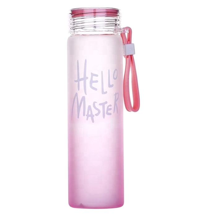 Combo 2 bình nước thủy tinh Hello Master 480 ml (Giao màu ngẫu nhiên)