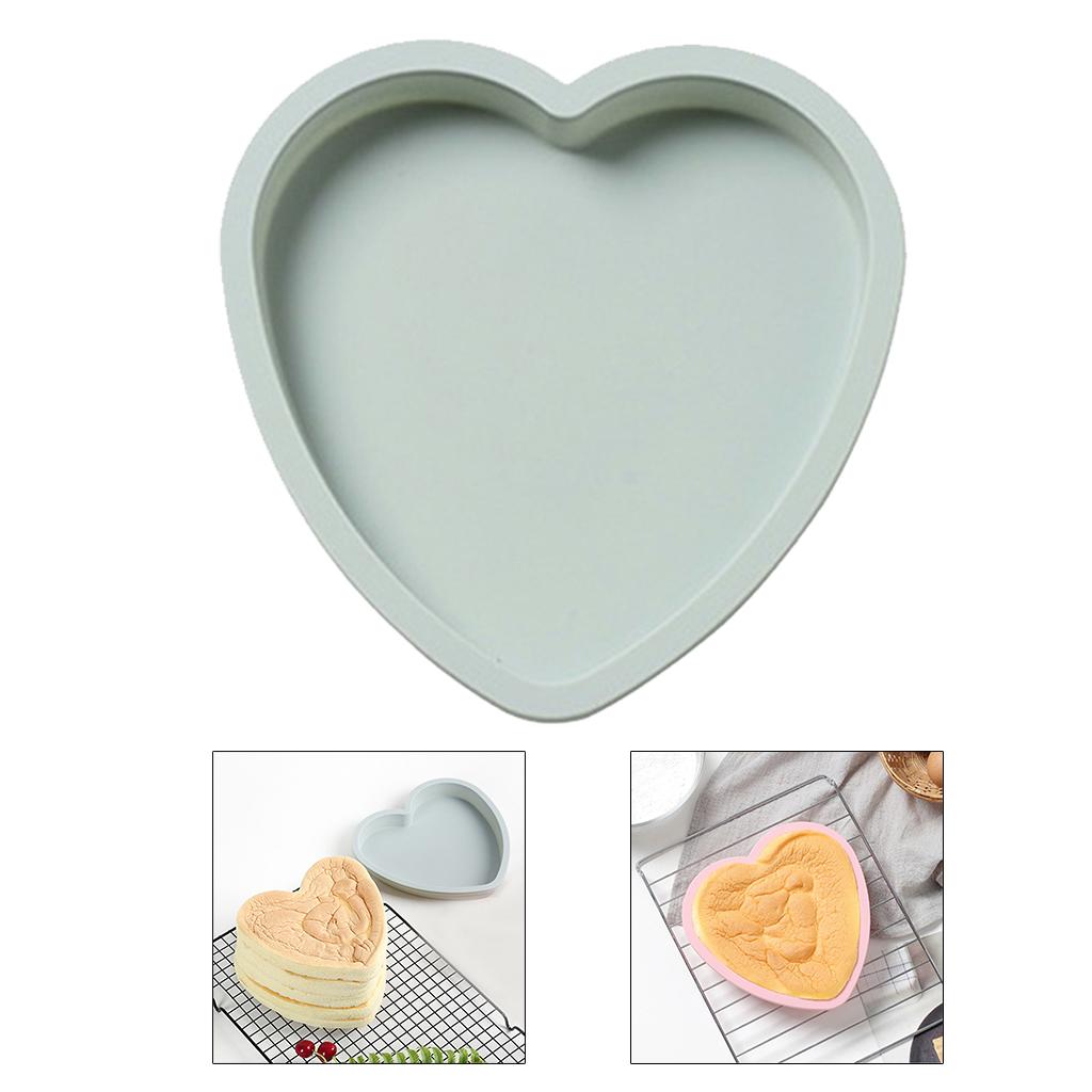 Silicone Cake Mold Cake Heart Shape Mousse Cake Moulds 6Inch Blue