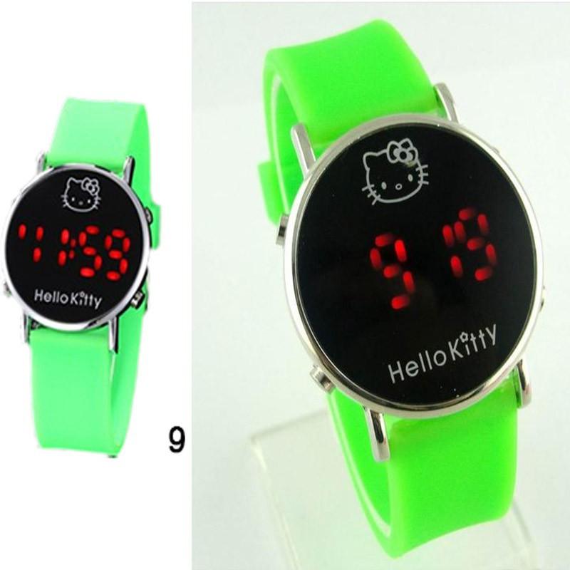 Đồng Hồ Điện Tử Hello Kitty Dễ Thương Có Đèn LED