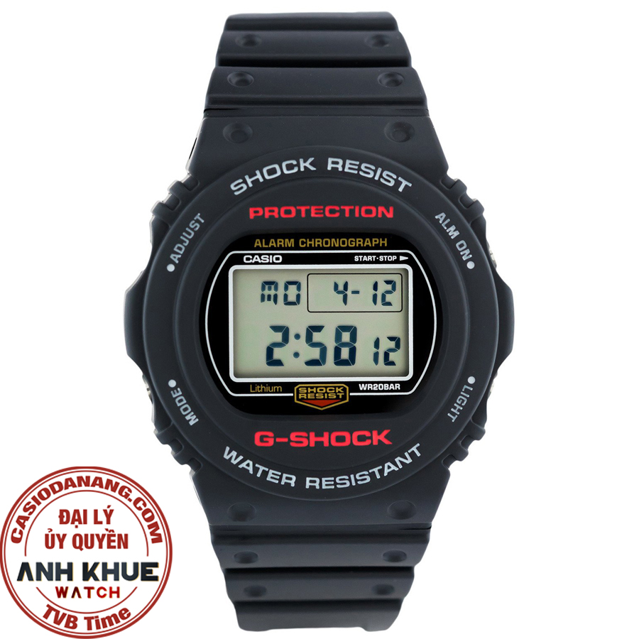 Đồng hồ nam dây nhựa Casio G-Shock chính hãng DW-5750E-1DR (45mm)