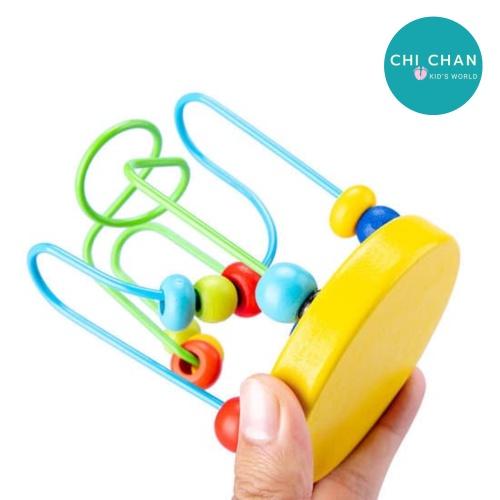 Đồ chơi luồn hạt gỗ mini cho bé, luyện đôi tay khéo léo