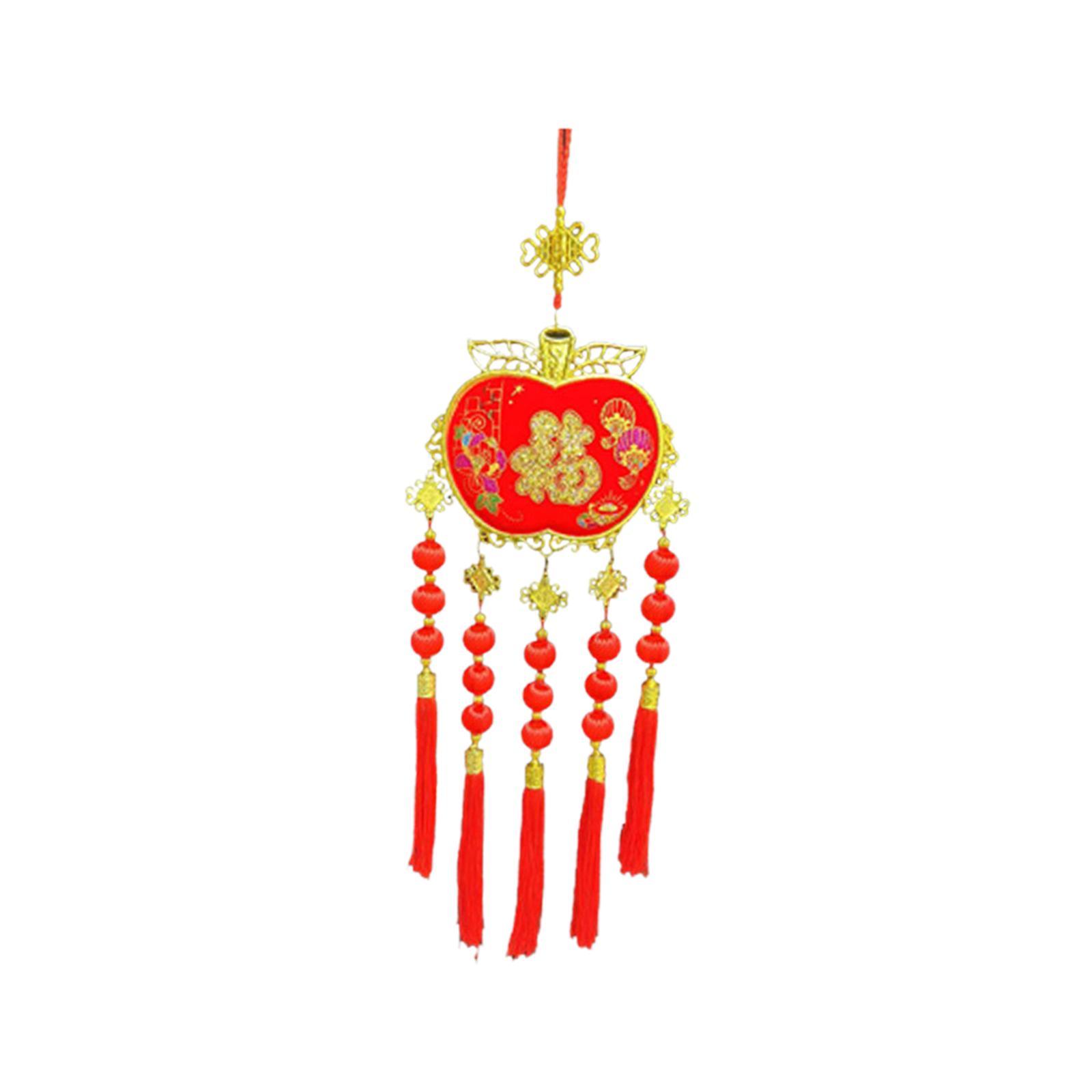 Traditional Chinese New Year Ornament with Tassel 2023 for Gifts New Year