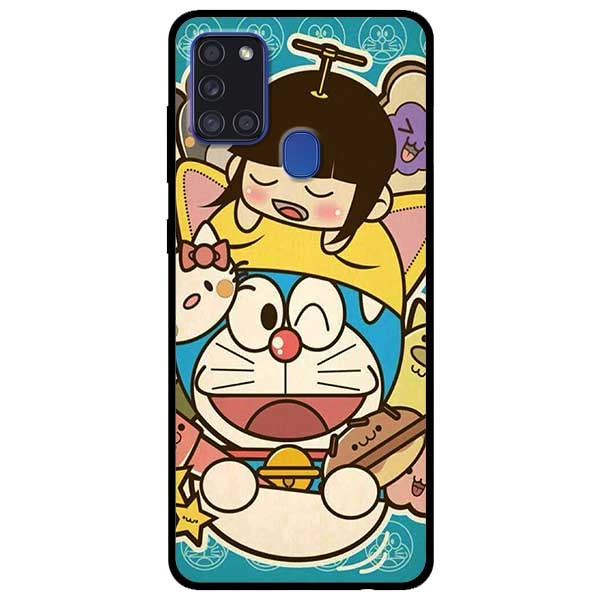 Ốp lưng dành cho Samsung Galaxy A21s mẫu Mèo Máy Nháy Mắt