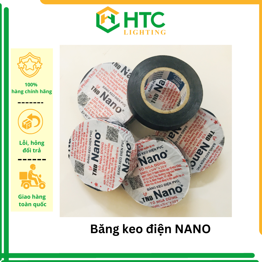 Băng keo điện NANO 20ya - màu đen