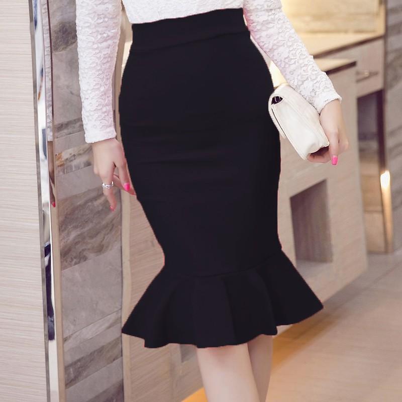 Chân váy công sở váy đuôi cá bigsize CRDCV21 màu đen dài 70cm