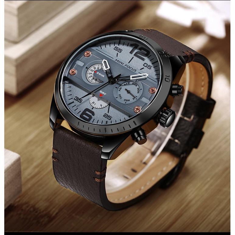 Đồng hồ nam dây da thời thượng cực phong cách