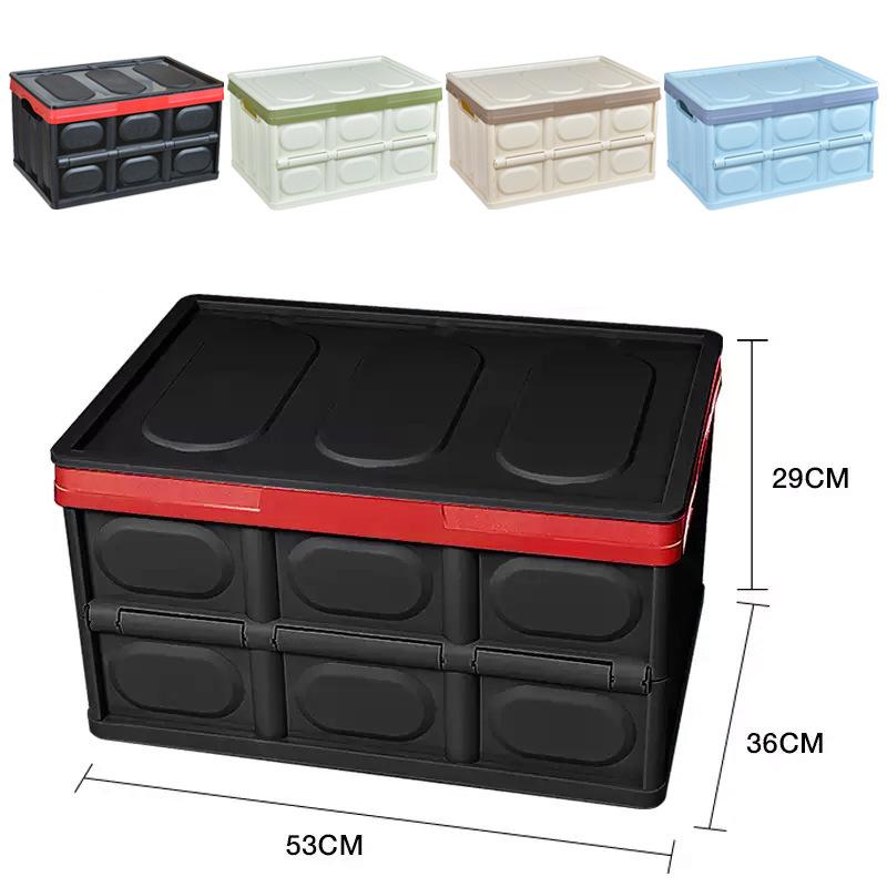 COMBO HỘP ĐỰNG ĐỒ ĐỂ CỐP XE Ô TÔ GẬP GỌN ĐEN VIỀN ĐỎ + 5 VIÊN SỦI RỬA KÍNH