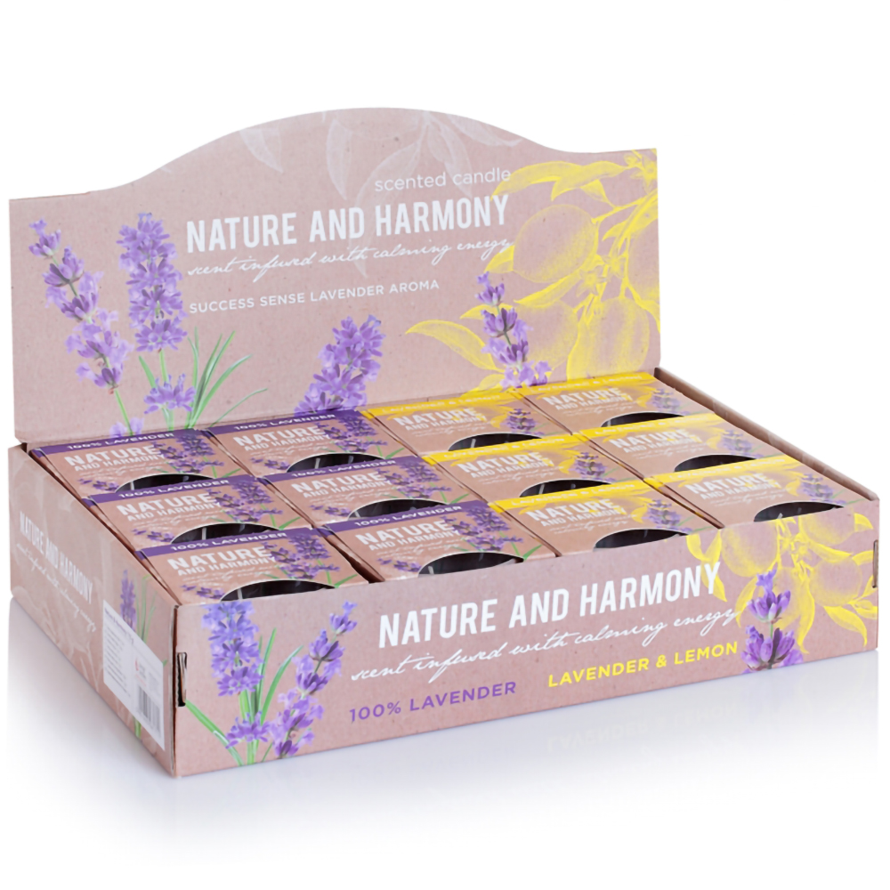 Ly nến thơm tinh dầu Bartek Nature &amp; Harmony 115g QT1698 - oải hương chanh (giao mẫu ngẫu nhiên)