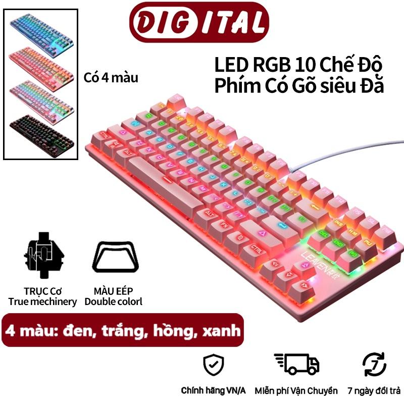 Bàn Phím Cơ Chuyên Game-Bàn Phím Cơ Máy Tính K550 Pro Led RGB -Blue Switch Có 10 Chế Độ Màu -BH 3 THÁNG-Giao hàng nhanh