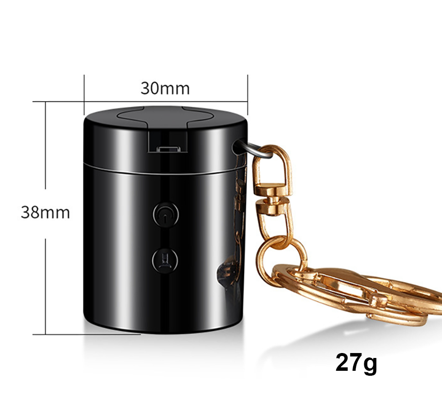 Bật Lửa Điện Hình Trụ Mini Có Đèn Pin Nhiều Màu - Sạc Điện