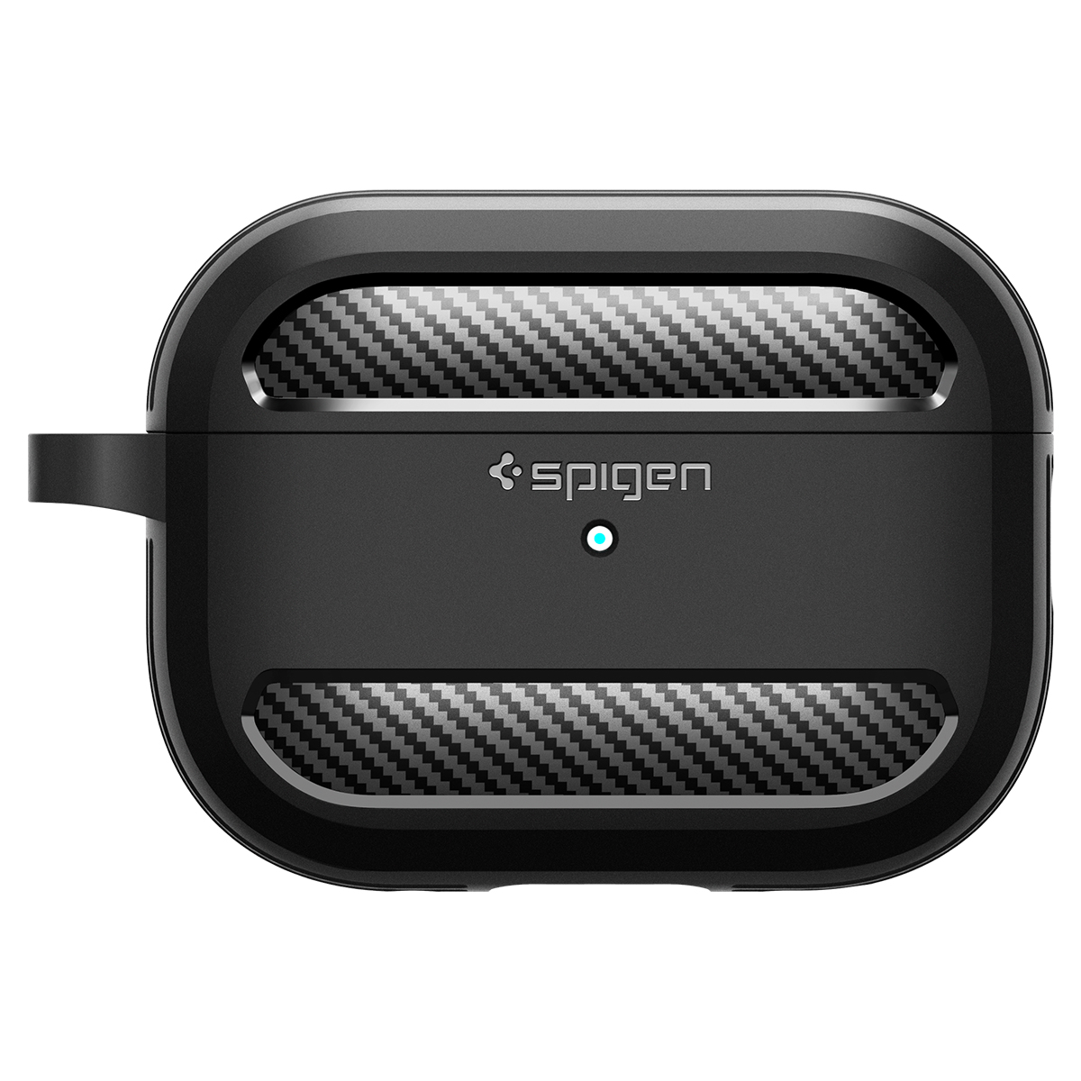 Ốp Spigen Rugged Armor cho Airpod Pro 2 - Thiết kế chính xác, chống sốc, móc khoá tiện lợi - Hàng chính hãng