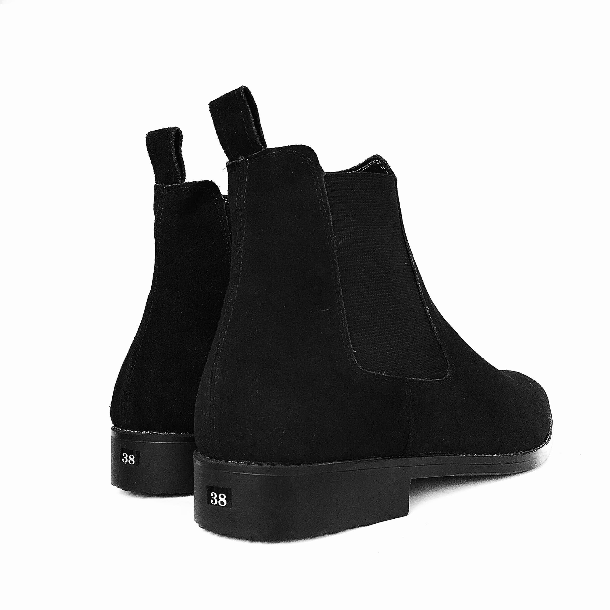 Giày Chelsea Boot Cổ Cao Da Bò Thật TEFOSS HT350 Đen