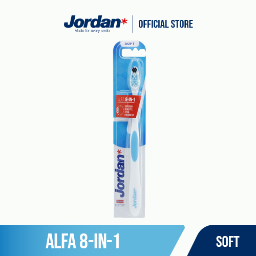 Combo 2 Bàn chải đánh răng Jordan Alfa 8in1, Lông mảnh xoắn ốc