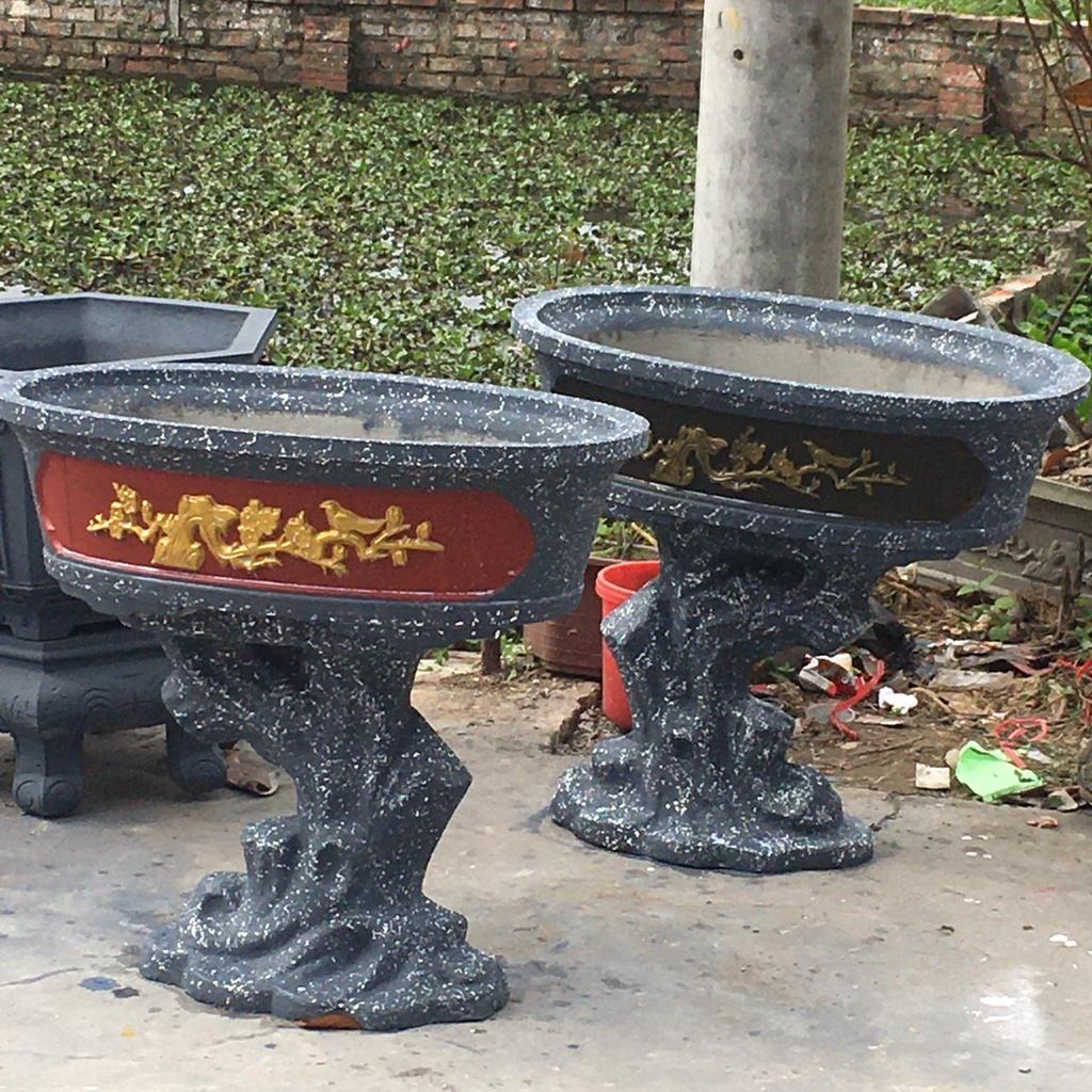 Khuôn đúc chân đôn giả gốc cây chất liệu composite cao 50 cm phù hợp cho chậu bầu dục và chữ nhật, tiểu cảnh
