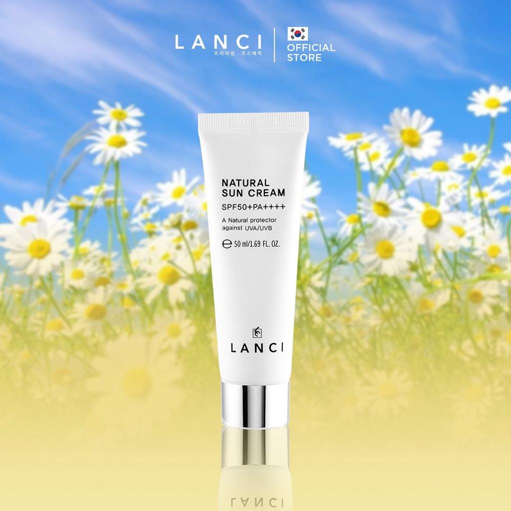 Kem Chống Nắng Hàn Quốc LANCI Dưỡng Ẩm Dưỡng Da Trắng Sáng Natural SunCream 50ML