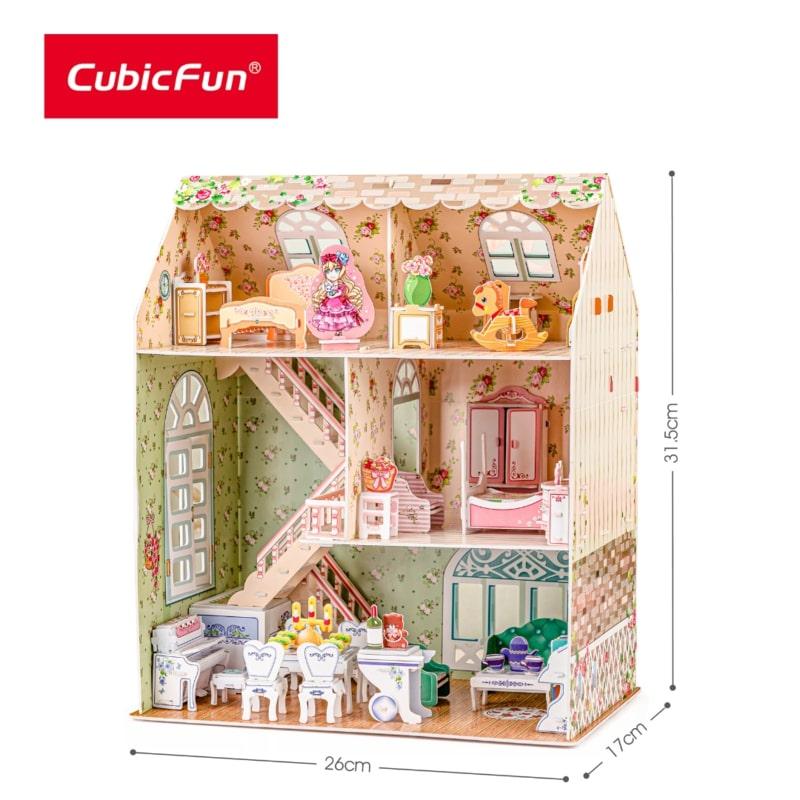 Đồ Chơi CUBIC FUN Trẻ Em Xếp Hình 3D: Ngôi Nhà Búp Bê Mộng Mơ P645H