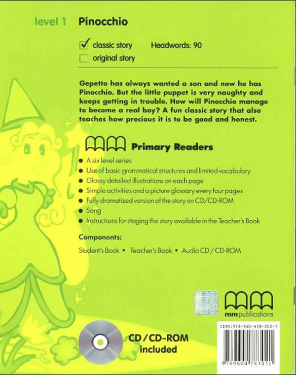 MM Publications: Truyện luyện đọc tiếng Anh theo trình độ - PINOCCHIO (with CD-ROM) British & American Edition