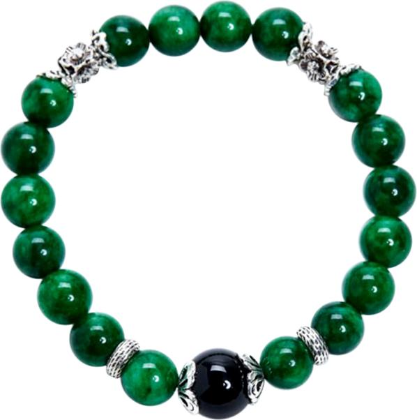 Vòng Tay Đá Cẩm Thạch Sơn Thủy Phối Mã Não Đen Ngọc Quý Gemstones VT19