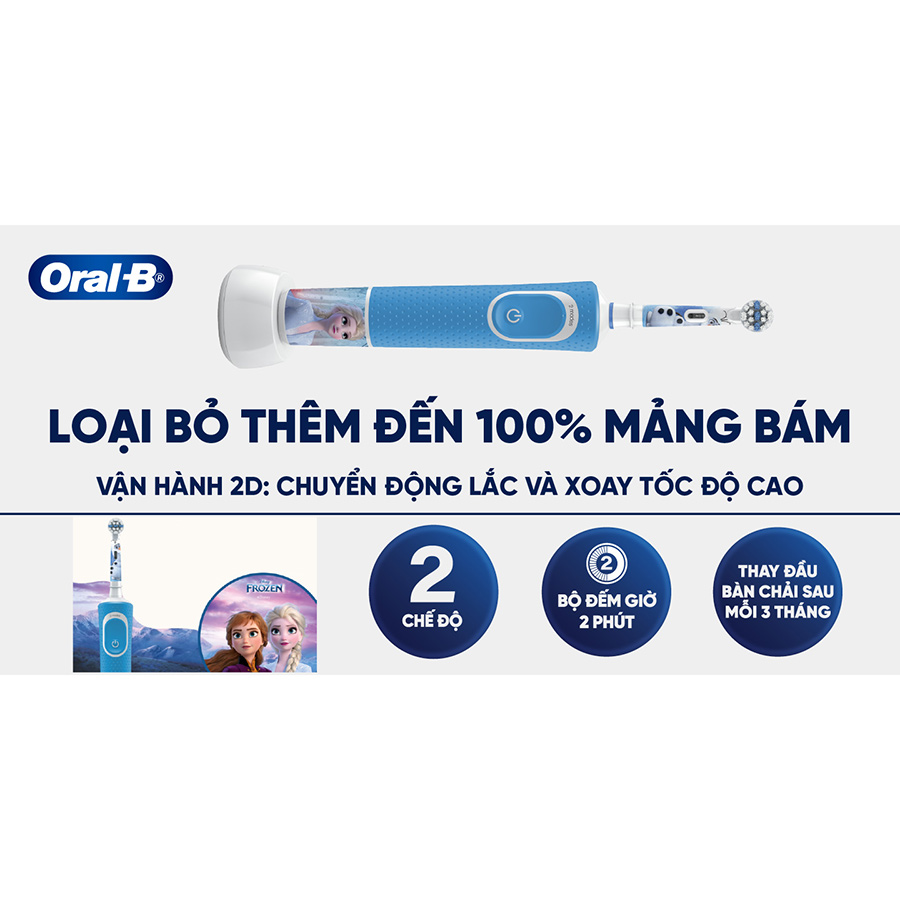 Đầu bàn chải Oral-B Pro D100 Disney Frozen - Hàng chính Hãng