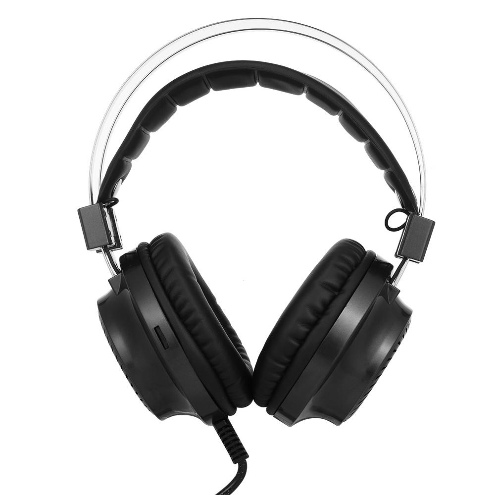 KUBITE T2 Gaming Headphones Stereo Bass Gaming Headset with Microphone LED Light 3.5mm Wired for Desktop Cpmputer