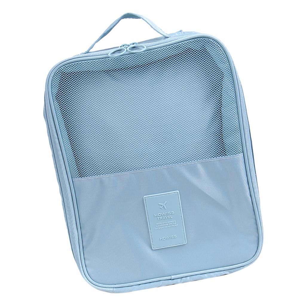 Portable Waterproof Shoe Storage Bag Zippered Travel Organizer