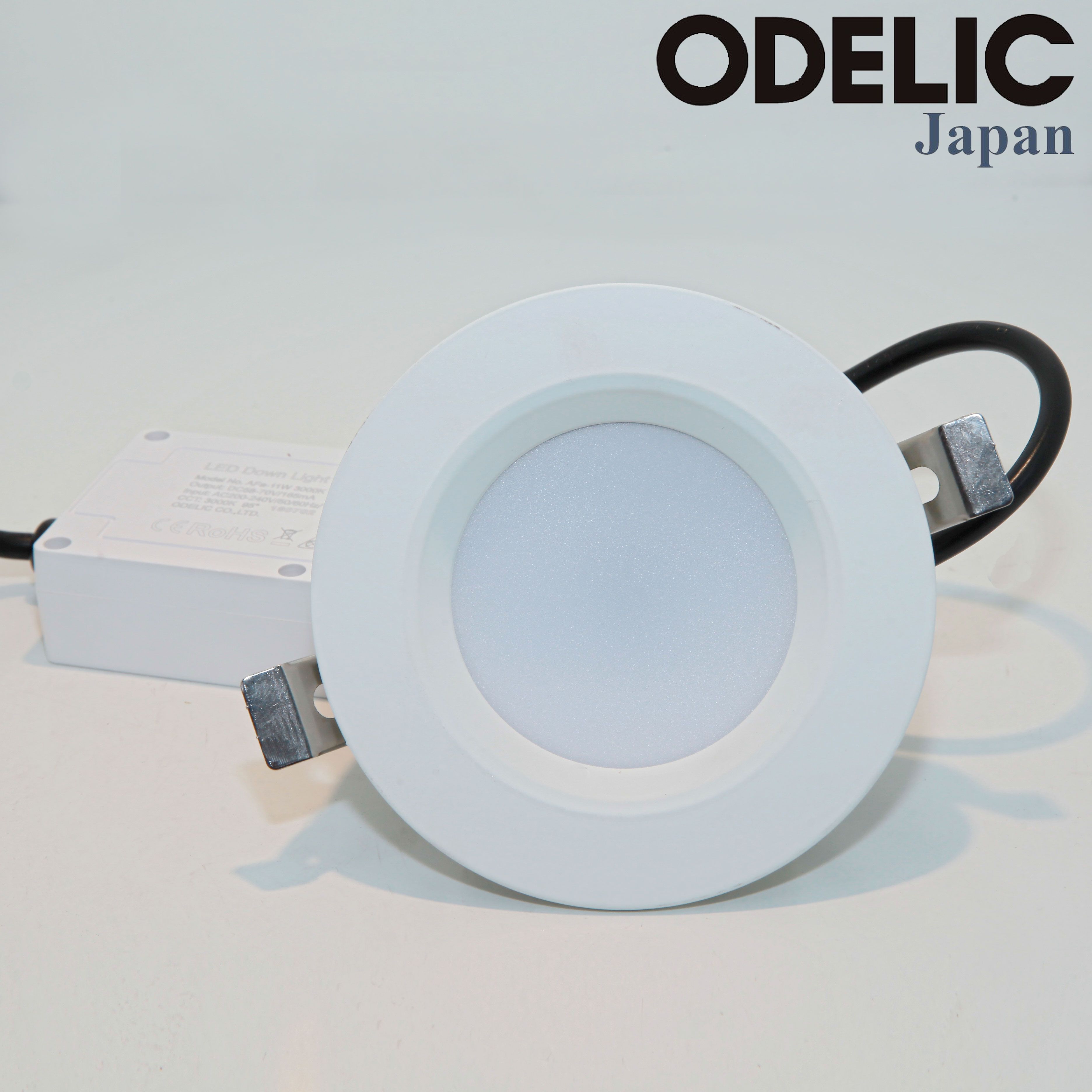 Đèn led âm trần, đèn trần, đèn trần thạch cao, đèn nhà tắm, ánh sáng ấm, 11W-3000K, Odelic Nhật Bản
