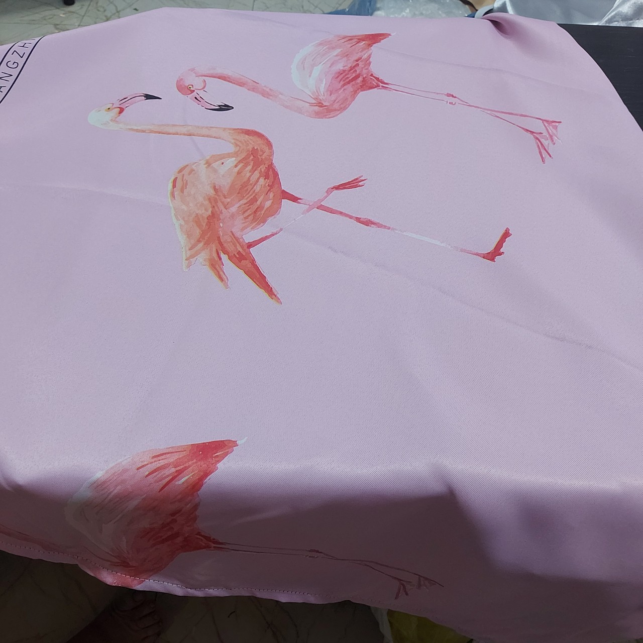 RÈM CỬA CHIM HẠC MÀU XANH VÀ HỒNG .SIZE 3M NGANG X 2M CAO