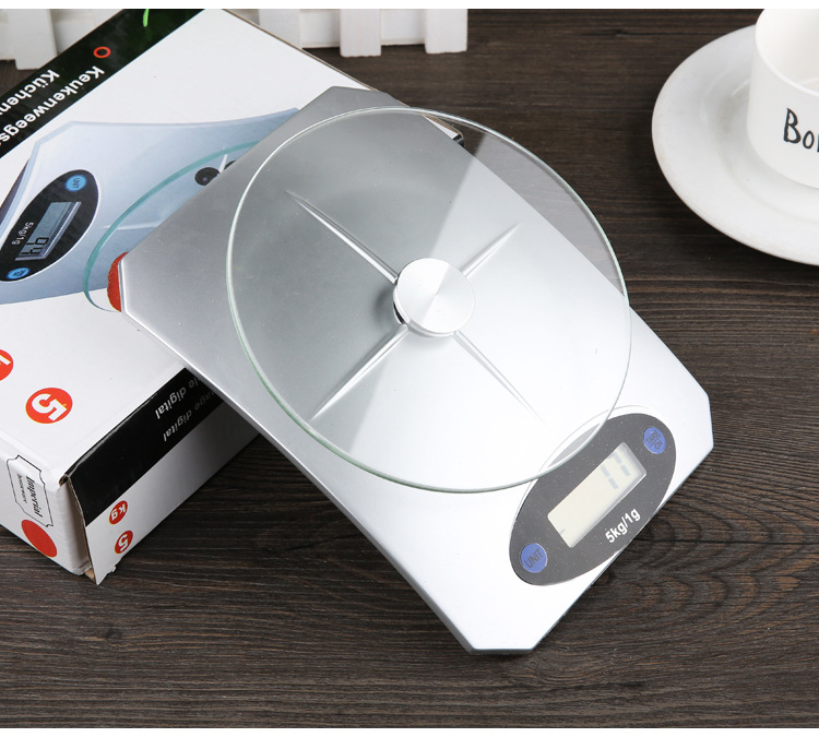 Cân Tiểu Ly Nhà Bếp 5Kg Mặt Kính Cường Lực Sang Trọng