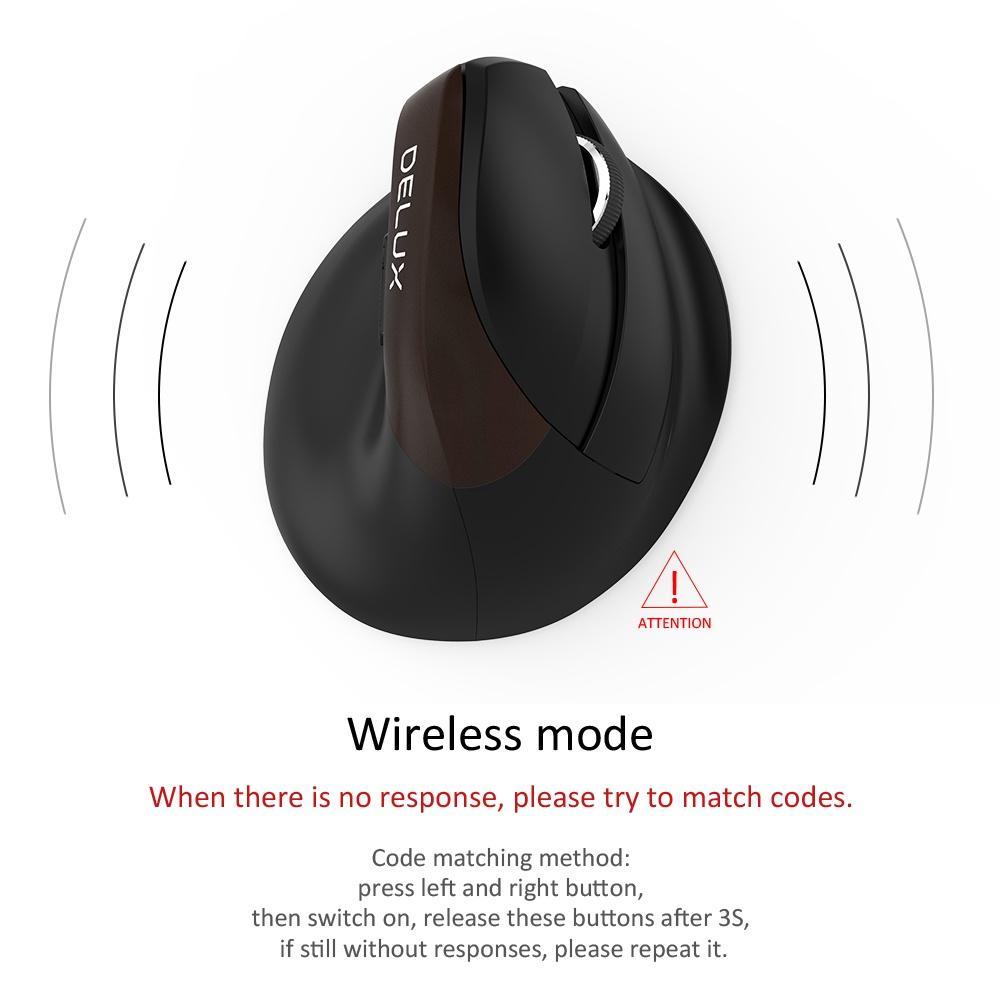 Chuột không dây Delux M618 hỗ trợ kết nối bluetooth với đầu cắm type-c có đèn RGB chuyên nghiệp