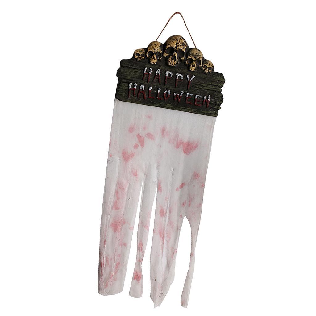 Horror Door Curtain with Blood Stain for Halloween Party Haunted House Decor