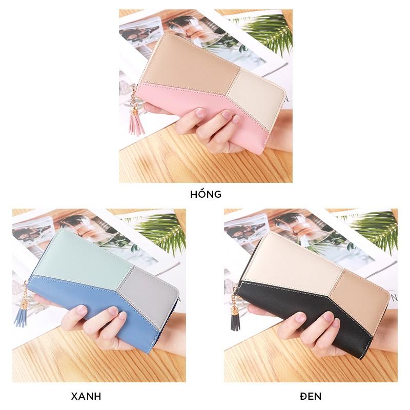 Ví nữ đẹp cầm tay dáng dài cao cấp dễ thương đựng tiền nhiều ngăn giá rẻ LUKADO VDCT03