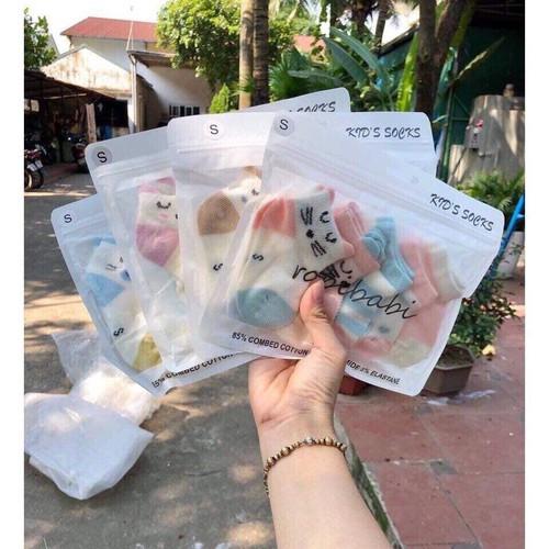 Set 5 đôi tất cổ ngắn điều hòa cho bé kids shock