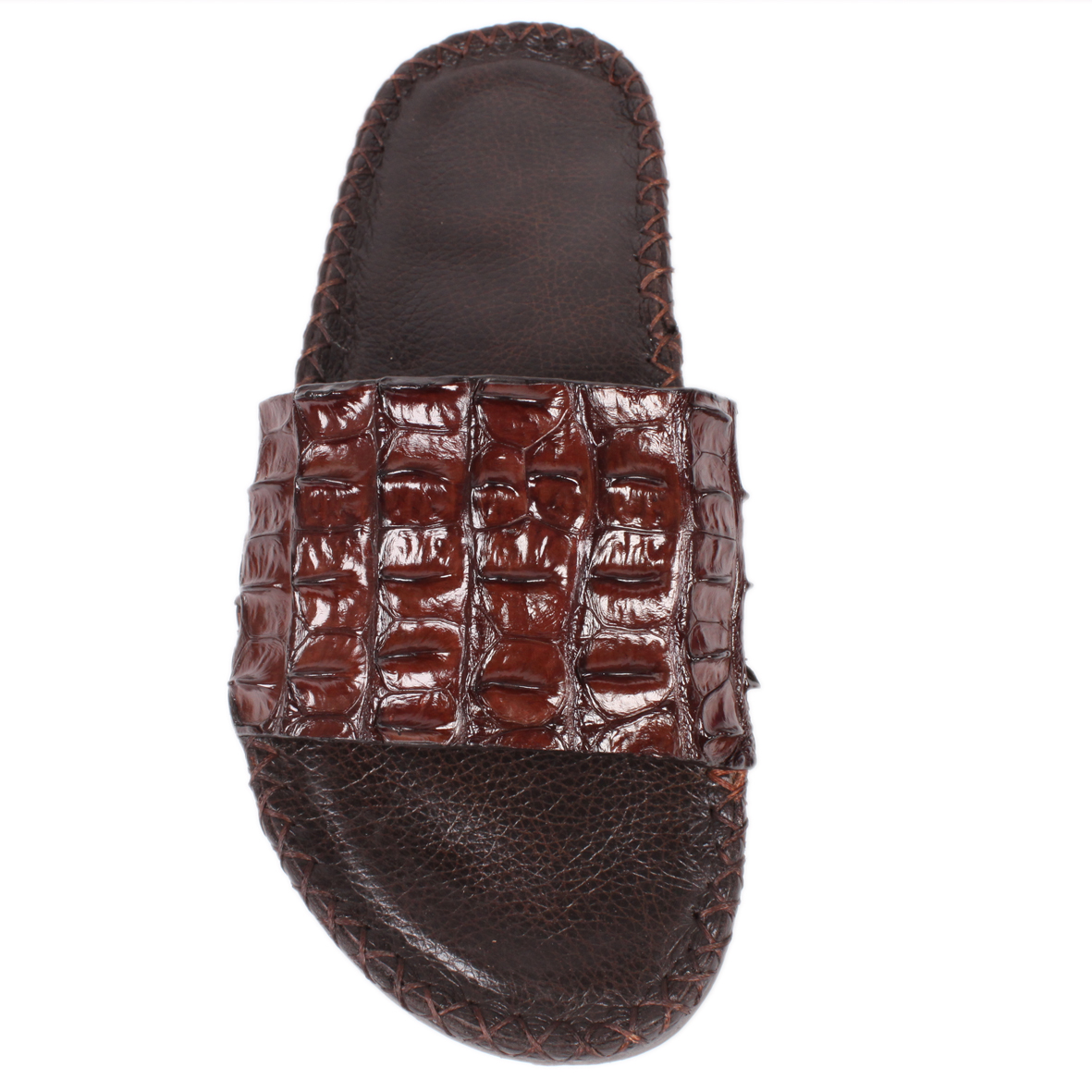 Dép nam Huy Hoàng da cá sấu quai ngang gai màu đen, nâu đất, vàng bò, nâu đỏ HJ7264-65-66-67