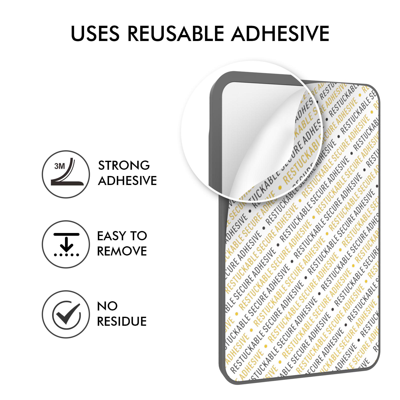 Silicone Adhesive Mobile Phone Back Card Sleeve Solid Color Card Holder Compatible For Iphone