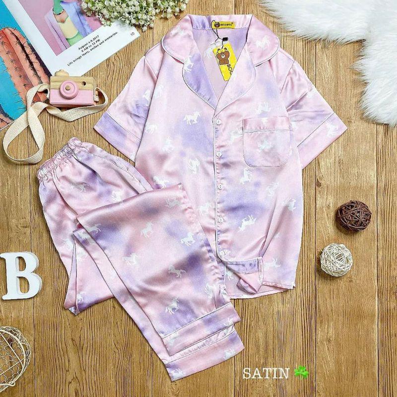 Bộ pijama satin đùi, tnqd, tdqd freesize 40 - 58kg