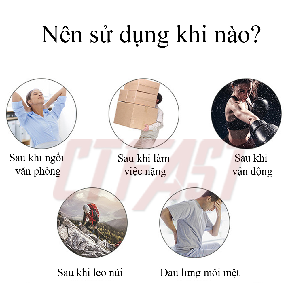 Máy massage mini cầm tay CTFAST-720: Mát xa 6 cấp độ, hỗ trợ maassage chuyên sâu, giảm đau cơ, cứng khớp hiệu quả nhanh chóng, đi kèm 4 đầu chuyên dụng - Quà tặng cho sức khỏe