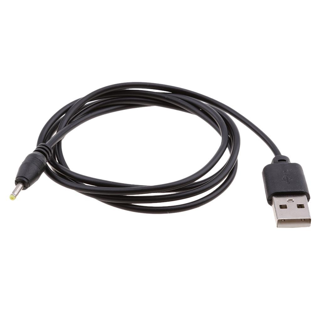 4 Pieces USB Type A Male to DC 2.5mm x 0.7mm Male Adapter Power Supply Cable 1m/3.3ft Black