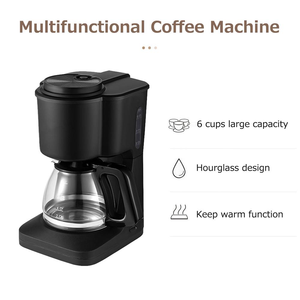 Coffee Maker Small Home Portable Automatic American Drip 600W Large Capacity Office Household Coffee Maker