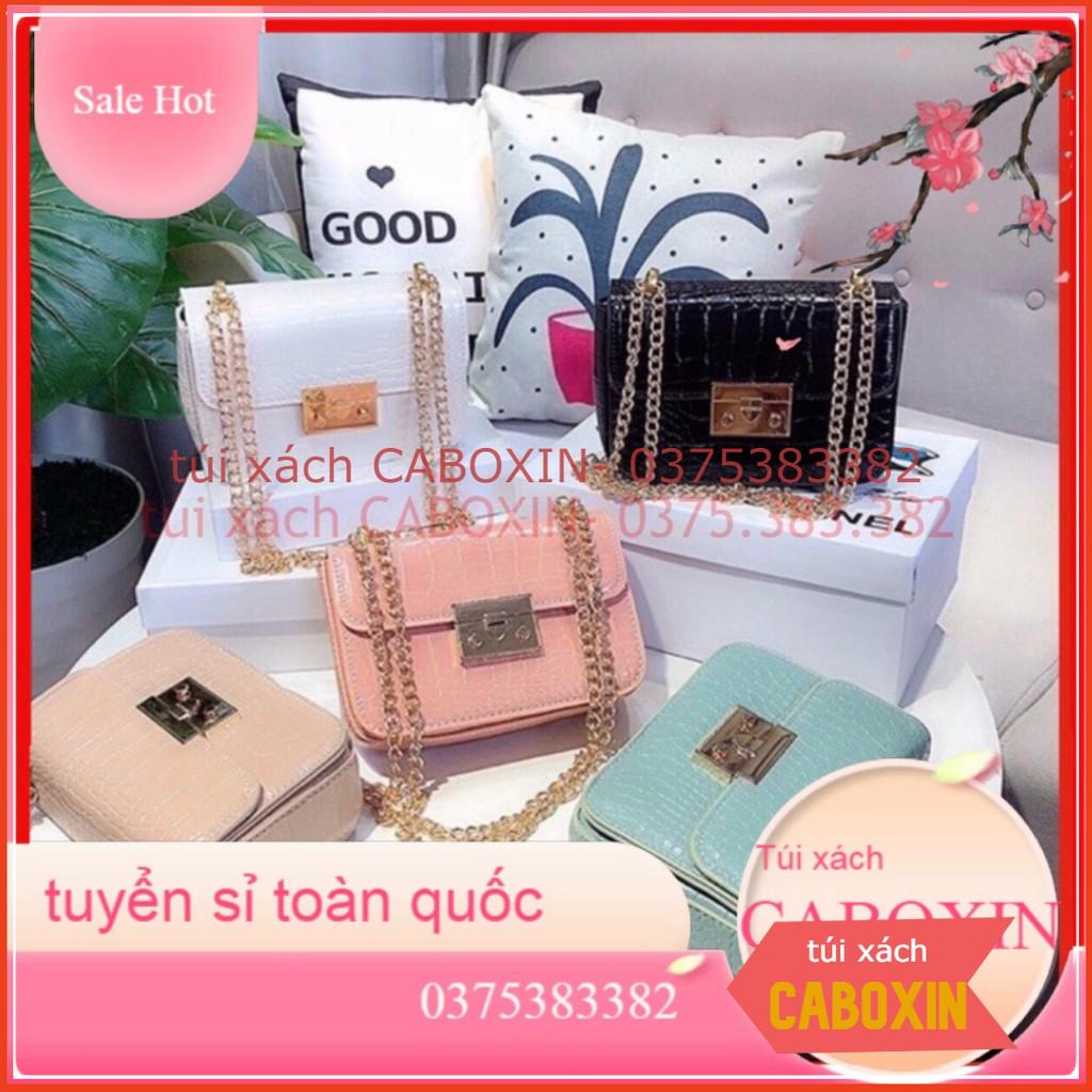 Túi xách miu phụ kiện vàng size 18 da rắn -CABOXIN tuyển sỉ toàn quốc