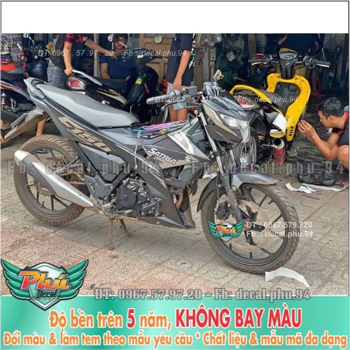 Tem rời Satria Nhám Xám đen