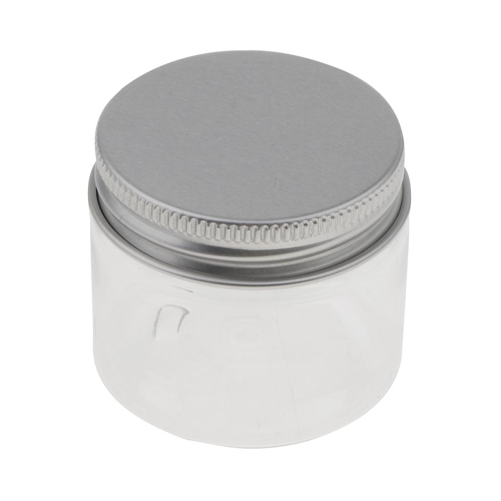 2x10pcs Empty Cosmetic Pots Lip Balm Container Jar Aluminum Cap Tins  50ml