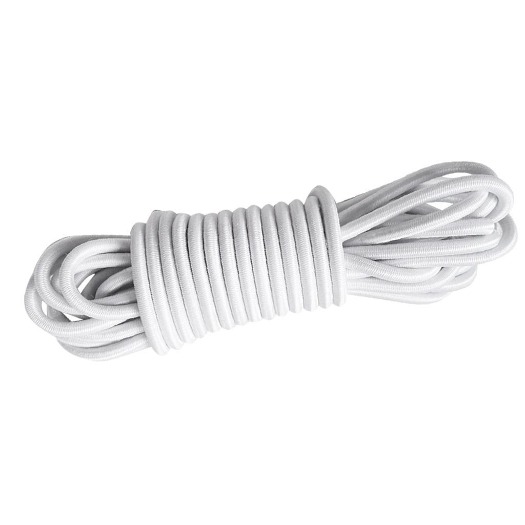 2x4mmx5m Elastic Bungee Rope Shock Cord Tie Down for Boat Trailer White